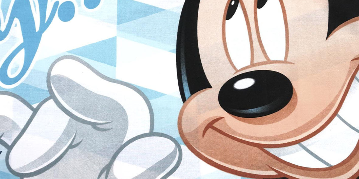 Pościel 100x135 cm Myszka Mickey Boy - zbliżenie jakości nadruku